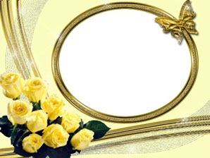 рамка для фотошопа букет желтых роз