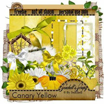скрап-набор для фотошоп желтая канарейка