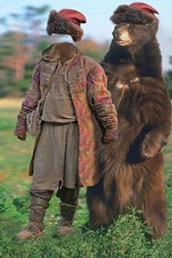 шаблон для фотошопа лучший друг медведя, шаблон рядом с медведем