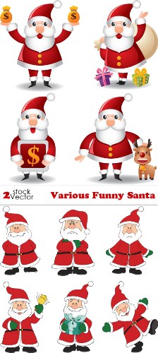 бесплатно векторный клипарт Санта-Клаус и Дед мороз в векторе