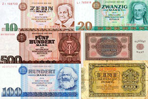 клипарт для фотошопа деньги денежные знаки Германии ГДР