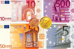 клипарт для фотошопа евро купюры и монеты