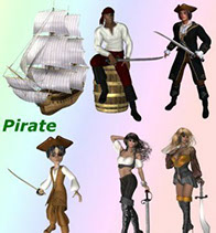 клипарт для фотошопа пираты