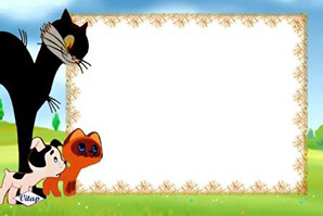 бесплатно детская рамка для фотошоп котенок по имени гав