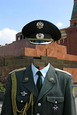 шаблон солдат у мавзолея, солдат кремлевского полка, курсант на красной площади, служу России