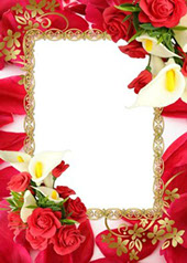 рамка для фотошопа лепестки роз