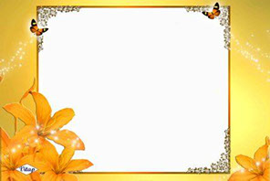 рамка для фотошопа желтые лилии