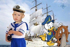 скачать шаблоны для мальчиков маленький моряк с учетнком Даффи