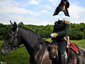 шаблон для фотошоп полководец русской армии времен Наполеона, полководец на коне, русский командир