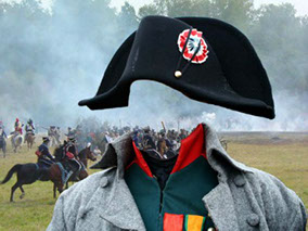 скачать бесплатно шаблон для фотошопа Наполеон на поле боя