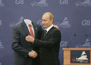 шаблон для фотошоп с Путиным, на саммите с Путиным