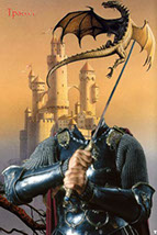 шаблон для фотошопа рыцарь с драконом