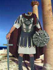 шаблон для фотошопа psd римский легионер на развалинах