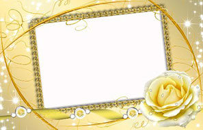 рамка для фотошопа бледная желтая роза