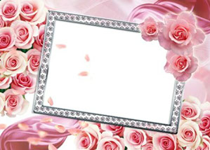 рамка для фотошопа розовые розы