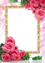 рамка для фотошопа розовые розы