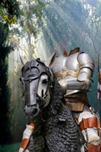 шаблон для фотошоп рыцарь на коне на лесной опушке скачать бесплатно