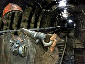 мужской шаблон для фотошопа шахтер в шахте