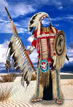 мужской шаблон фотошоп вождь индейцев