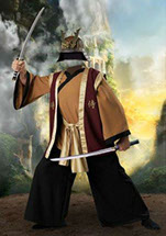 шаблон для фотошопа самурай с мечами