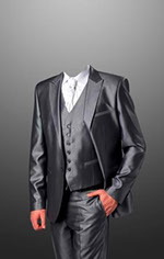 шаблон для фотошоп мужчина в серебристом костюме