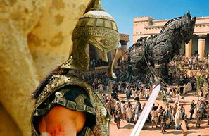 шаблон для фотошоп троянский конь и древнегреческий воин