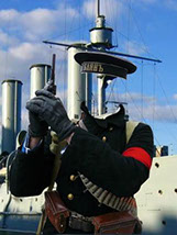 скачать шаблон для фотошоп красный матрос с револьвером на Балтийском флоте