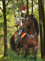 шаблон для фотошоп рыцарь на коне