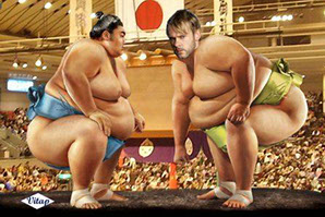 шуточный шаблон для фотошоп борец сумо, шаблон на ринге, шаблон восточные единоборства