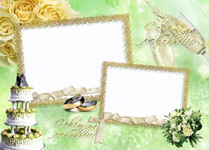 бесплатно рамку для свадьбы на 2 фото совет да любовь скачать