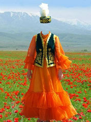скачать шаблон для фотошопа в казахском костюме