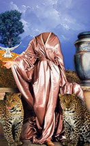 шаблон фотошоп женщина с леопардами