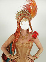 скачать шаблон фотошоп женщина из Бразилии на карнавале в Рио