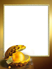 рамка для фотошопа золотой жемчуг